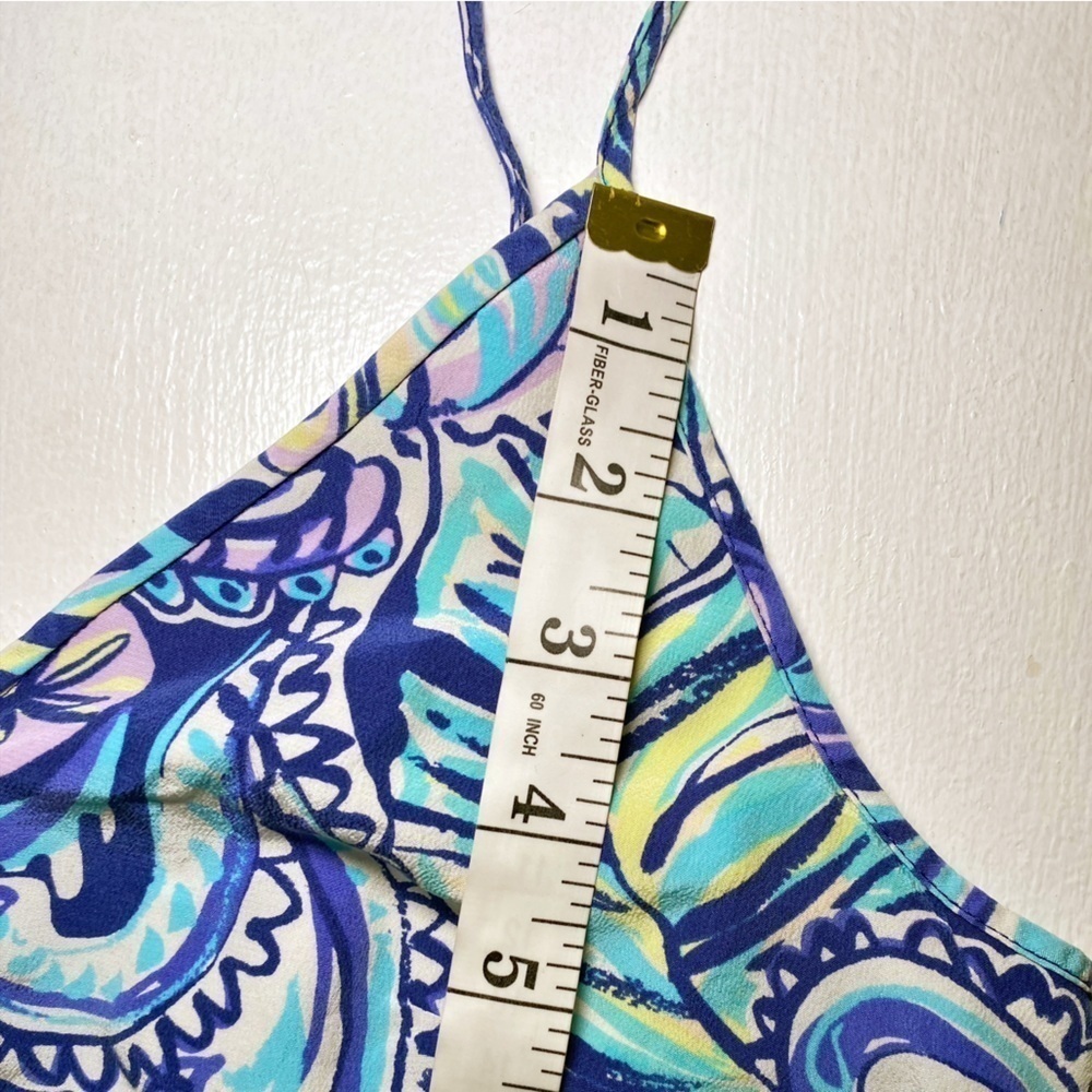 Lilly Pulitzer Lela Hanging With The Fronds Silk Slip Double V-Neck Dress - Picture 12 of 16